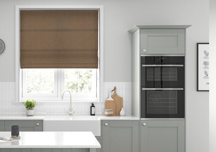 Sicily, Chocolate - Twist&Fit Roman Blind - Image 3
